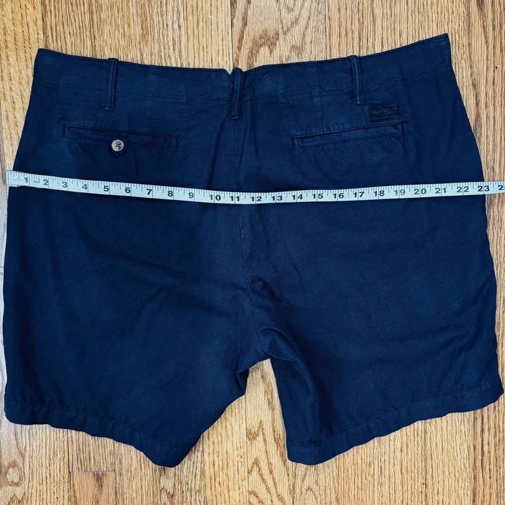 Polo Ralph Lauren Men’s 38 Mid Rise Straight Fit Navy Blue Linen Cotton Shorts - Picture 12 of 16